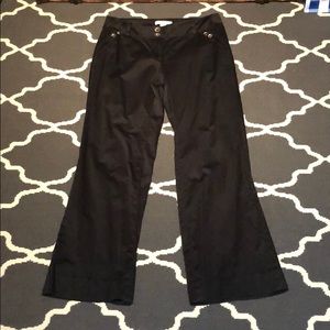 WHBM Black Dress Pants Wide Leg Size 6 Short